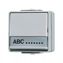 Pārslēdzis 1-p. ar vietu uzrakstam v/a pelēks IP44 WG600