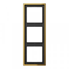 Rāmītis 3-vietīgs, vertikālā un horizontālā montāža, Metall zelta krāsā PVD-beschichtet, LS 990,