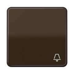 Taustiņs 1-viet, ar zvana simbolu, duroplasts, Serie CD, brūns