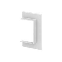 Sienas ievāda aizsēgs atverta versija 104x178x25, ABS/ASA, dzidri balts, 9010