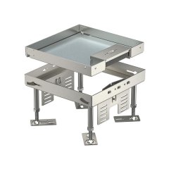 Kvadrata kasete ar kabeļu izvadu 200x200mm, V2A, 1.4301 RKSN2 4 VS 20