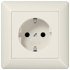 Kontaktligzda SCHUKO, 16 A 250 V ~, ar rāmi, duroplasts, Serie AS, ziloņkaula