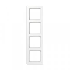 Rāmītis 4-vietīgs, vertikālā un horizontālā montāža, termoplasts, A FLOW, balts