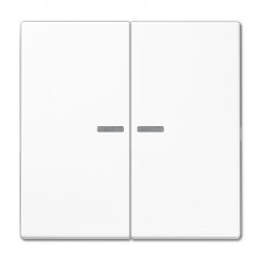 Taustiņs KNX slēdzim ar indikācijas logu 2-viet, duroplasts, Serie LS, balts