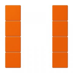 Taustiņs 4-viet, F50, Serie LS, oranža