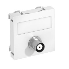 Media Adapteris, video BNC 1x vietīgs, rozete-rozete 45x45mm, PC, dzidri balts, 9010 MTG-BC F RW1
