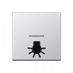 Taustiņs 1-viet, ar indikācijas logu un spuldzes simbolu, Serie A, alumīnijs