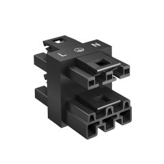 Sadalītāja bloks 3-polu, 1E-3A, WINSTA 46x30x33, PA, melns VB3-WIN 3P