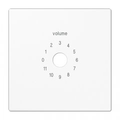 Centrālplate skaļuma regulēšanai, termoplasts, Serie LS, balts