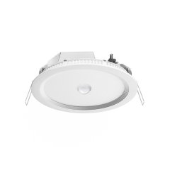 LED downlight for installation in ceiling/wall recesses with integrated motion detector (225 mm, 18 W, 3 K)