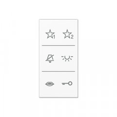 Virsma ar simboliem Audio, F50, Serie AS/A, balts