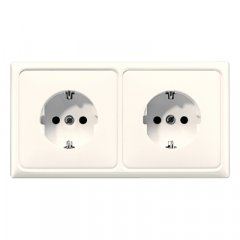 Kontaktligzda ar kabeļu kanālu SCHUKO, 16 A 250 V ~, termoplasts, Serie CD, ziloņkaula