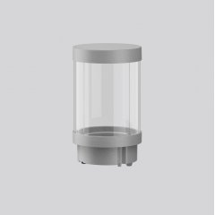 Apgaismes stabiņš LUPALO POLLER, 36 W, 3500 lm, 730, silver, DALI Bollards, D 187 H 243