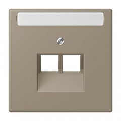 Virsma IAE/UAE-datu rozetei 2 x 8-polig, marķējams, termoplasts lakots, Serie LS, ombre naturelle moyenne