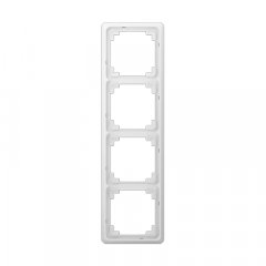 Rāmītis 4-vietīgs, vertikālā un horizontālā montāža, duroplasts, CD PLUS, balts