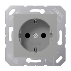 Kontaktligzda SCHUKO, 16 A 250 V ~, termoplasts, 50 x 50 mm, grau