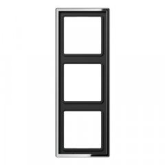 Rāmītis 3-vietīgs, vertikālā un horizontālā montāža, hromēts metāls, LS 990, spilgti hromēts