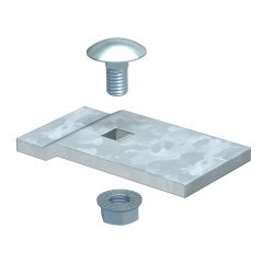 Klemme Kabeļu trepe L110, skrūve 8.8 60x30, St, FT