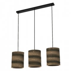 Decor Cardboard Cylinder Pendant 3XE27 Brown