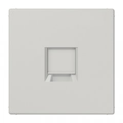 Virsma (ar fiksatoru) modulārai datu rozetei 1-vietīga, UMA-CAT6A, termoplasts, Serie LS, gaiši pelēks