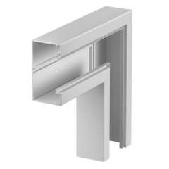 Plakanais stūris 70x130mm, PVC, gaiši pelēks, 7035