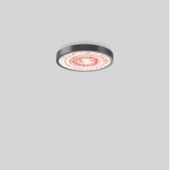 Gaismeklis TRIONA round, 38 W, 2600 lm, 830, anthracite, DALI Ceiling and wall luminaires, D 461 H 88, Pattern grid glass