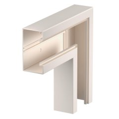 Plakanais stūris 70x130mm, PVC, krēmbalta, 9001