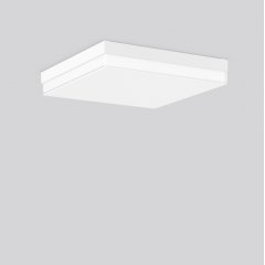 Gaismeklis FLAT SLIM square, 29...42 W, 2950...4550 lm, 830, 840, white, smart+free Ceiling and wall luminaires, L 430 B 430 H 67, Opal glass