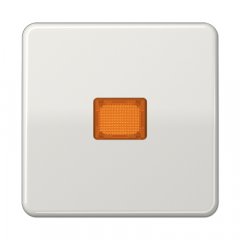 Taustiņs 1-viet, ar indikācijas logu, termoplasts, Serie CD, gaiši pelēks