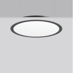 Gaismeklis TRIONA round, 70 W, 6750 lm, 840, anthracite, DALI Recessed ceiling luminaires, D 725 H 2 HEL 89, Plastic (PMMA) opal