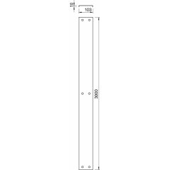 Vāks ar pagr.sviru priekš AZ mini renes 203x3000, V2A, 1.4301, 2B