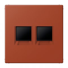 Virsma (ar fiksatoru) modulārai datu rozetei 2-vietīga, UMA-CAT6A, termoplasts lakots, Serie LS, l'ocre rouge