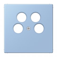 Centrālplate 4-vietīga SAT-TV-kontaktligzda (Ankaro), termoplasts, Serie LS, outremer moyen