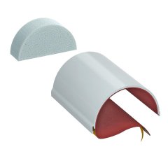 Pūsapaļa pārēja ar iekšejo putu slāni 200x116x65mm, PVC, pelēks CTS-HP200