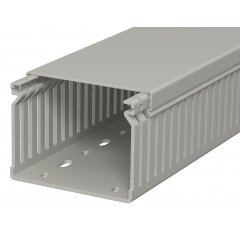 Perforēts vādu kanāls 60x80x2000, PVC, akmens pelēks, 7030 LK4 60080