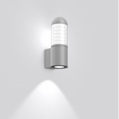 Gaismeklis MEGA TOWER R, 14 W, 750 lm, 830, silver, on/off Wall luminaires, L 160 B 115 H 338, Transparent glass