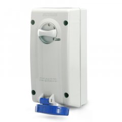 Kontaktligzda ar atdalītāju INTERLOCK.SOCKET 32A 2P+E 6h 200-250V 50Hz 60Hz 106X240MM