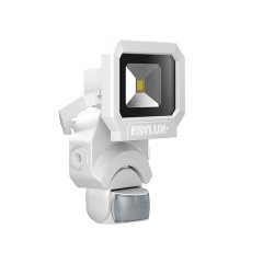 LED floodlight 10 W with 160° motion detector, ITD mounting bracket, white