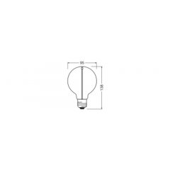 Spuldze Vintage 1906® LED CLASSIC A, Globe and EDISON WITH FILAMENT-MAGNETIC STYLE 16 2.2 W/2700 K CLEAR E27