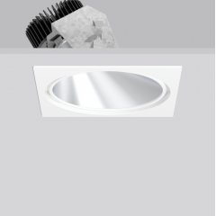 PASCALA square, 11...39 W, 1750...5200 lm, 940, white, on/off Recessed downlights, L 242 B 242 H 3 H