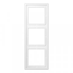 Rāmītis 3-vietīgs, vertikālā un horizontālā montāža, termoplasts krāsots, LS ZERO, sniegbalts matēts