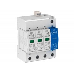 Pārsprieguma novadītājs V20 3+1 ar signalkontaktu 150V V 20-C 3+NPE+FS