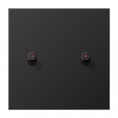 Virsma slēdžiem, 1-viet, 2 cilindrisks rotācijas slēdzis, Serie LS 1912, tumša (lackiertes Aluminium)
