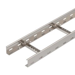 Kabeļu trepe perforēta, ar VS spraišļiem 60x200x6000, V4A, 1.4571, 2B