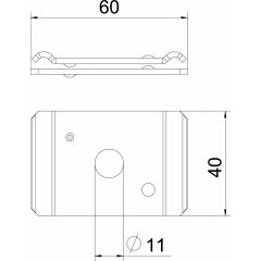videjais slipums paredzēts vītņstienim M10 60x40, St, FT