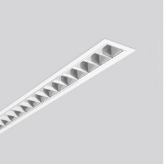 Gaismeklis ALEA SPOT, 15 W, 1900 lm, 830, white, DALI Recessed ceiling luminaires, L 586 B 75 H 2 HEL 36, Alea optical system, Louvre