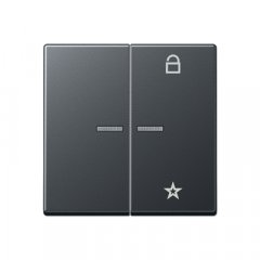 eNet taustiņš unversālais 2-viet, termoplasts krāsots, Serie A, anthrazit matt