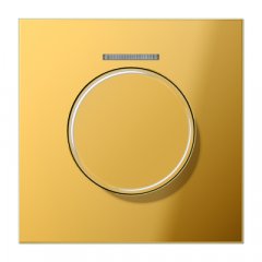 Centrālplate ar indikācijas logu KNX rotējošajam sensoram, Metall  PVD-pārklājums, Serie LS, zelta krāsā