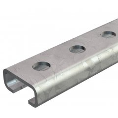 Profilēta sliede perf., šlices platums 12 mm 2000x27x12,5, St, FS