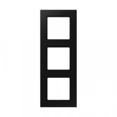 Rāmītis 3-vietīgs, vertikālā un horizontālā montāža, termoplasts krāsots, A 550, grafītmelns matēts